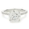 14 Karat White Gold Round Brilliant Cut Diamond Engagement Ring
