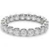 14 Karat White Gold Round Brilliant Cut Diamond Eternity Band
