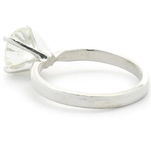 14 Karat White Gold Round Brilliant Cut Diamond Engagement Ring