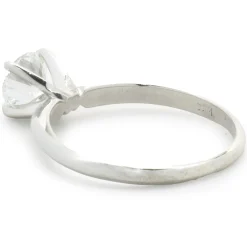 14 Karat White Gold Round Brilliant Cut Diamond Engagement Ring