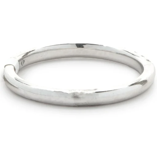 14 Karat White Gold Round Brilliant Cut Diamond Band