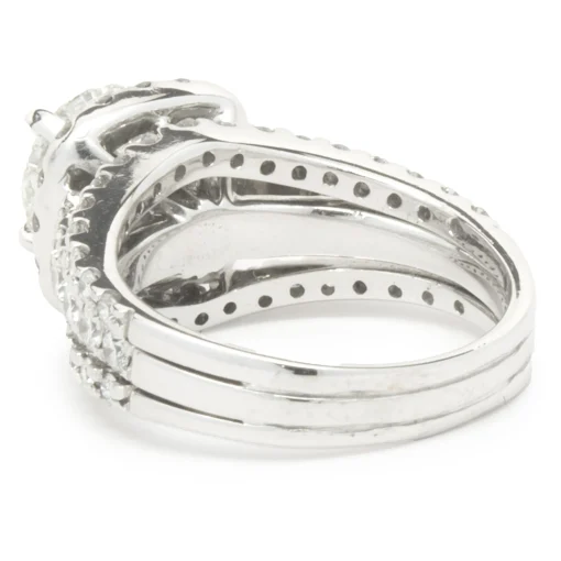 14 Karat White Gold Round Brilliant Cut Diamond Engagement Ring