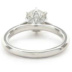 14 Karat White Gold Round Brilliant Cut Diamond Engagement Ring
