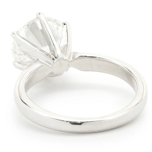 14 Karat White Gold Round Brilliant Cut Diamond Engagement Ring