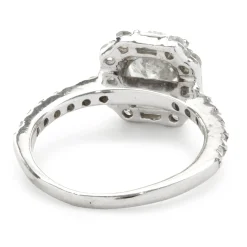 14 Karat White Gold Round Brilliant Cut Diamond Engagement Ring
