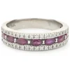 14 Karat White Gold Ruby and Diamond Band