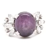 14 Karat White Gold Ruby and Diamond Cocktail Ring