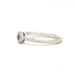 18 Karat White Gold Ruby and Diamond Ring