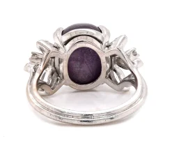 14 Karat White Gold Ruby and Diamond Cocktail Ring