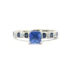 14 Karat White Gold Sapphire and Diamond Ring