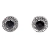 14 Karat White Gold Sapphire and Diamond Stud Earrings