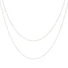 18 Karat White Gold Seed Pearl Station Necklace