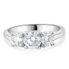 14 Karat White Gold Three Diamond Engagement Ring