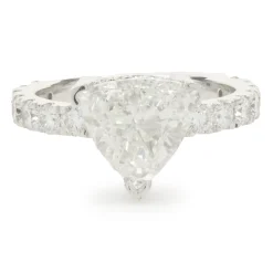 14 Karat White Gold Trillion Cut Diamond Engagement Ring