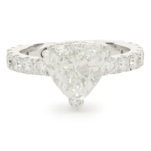 14 Karat White Gold Trillion Cut Diamond Engagement Ring