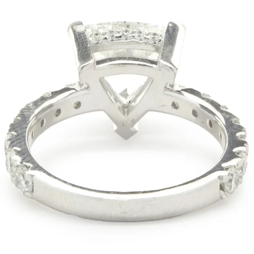 14 Karat White Gold Trillion Cut Diamond Engagement Ring