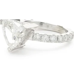 14 Karat White Gold Trillion Cut Diamond Engagement Ring
