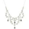 18 Karat White Gold Vintage Art Deco Rose Cut Diamond Collar Necklace