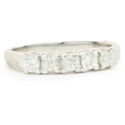 14 Karat White Gold Vintage Diamond Band