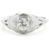 18 Karat White Gold Vintage Art Deco Diamond Engagement Ring