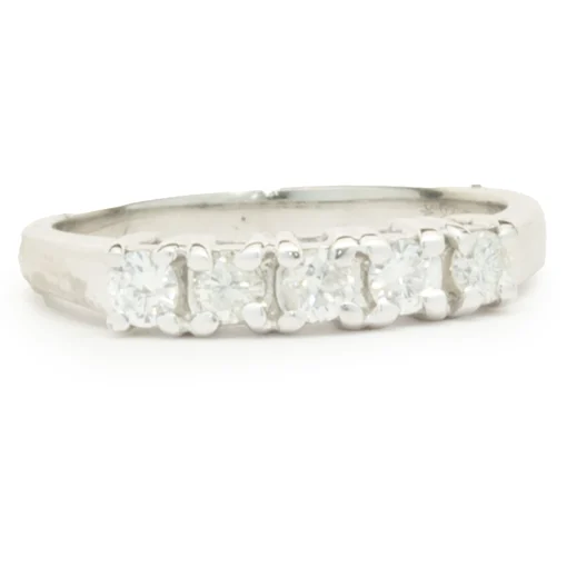 14 Karat White Gold Vintage Diamond Band