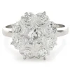 14 Karat White Gold Vintage Art Deco Diamond Cluster Ring
