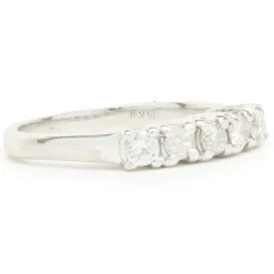 14 Karat White Gold Vintage Diamond Band