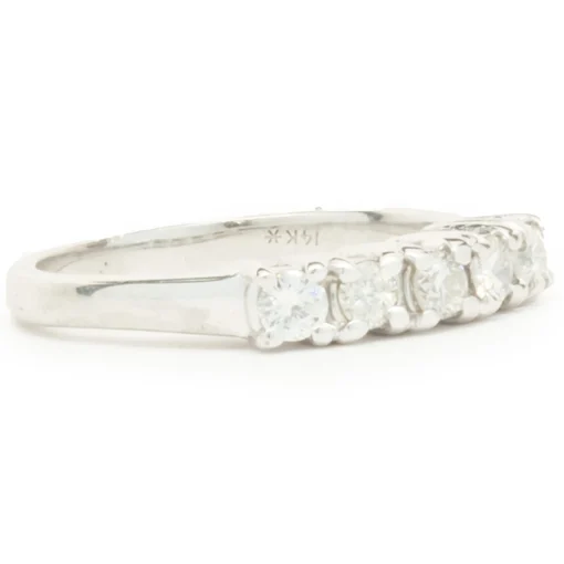 14 Karat White Gold Vintage Diamond Band