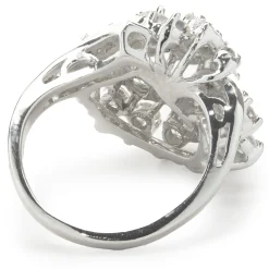 14 Karat White Gold Vintage Diamond Cocktail Ring