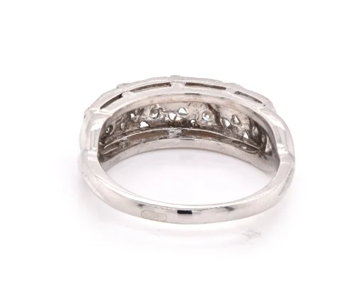 14 Karat White Gold Vintage Diamond Band