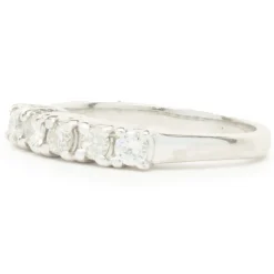 14 Karat White Gold Vintage Diamond Band