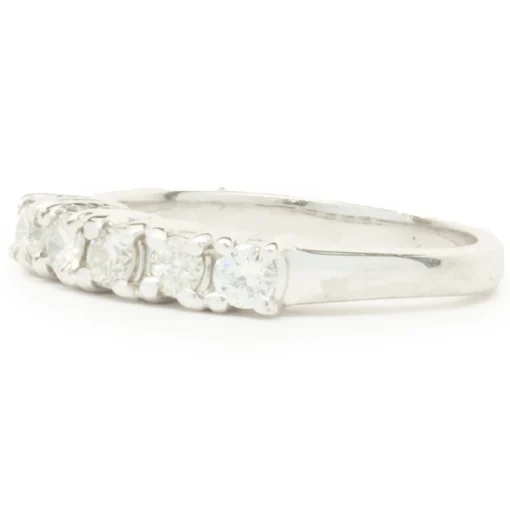 14 Karat White Gold Vintage Diamond Band