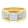 14 Karat Yellow & White Gold Princess Cut Diamond Engagement Ring