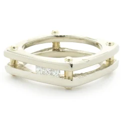 14 Karat Yellow & White Gold Diamond Dual Structure Ring
