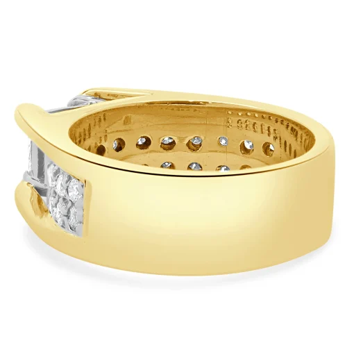 14 Karat Yellow & White Gold Princess Cut Diamond Engagement Ring