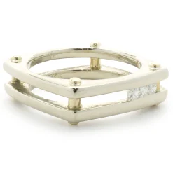 14 Karat Yellow & White Gold Diamond Dual Structure Ring