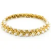 18 Karat Yellow Gold Akoya Pearl and Diamond Ornate Collar Necklace