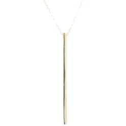 14 Karat Yellow Gold Bar Drop Necklace