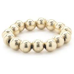 14 Karat Yellow Gold Beaded Flex Ring