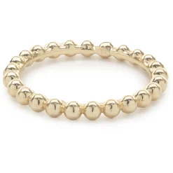18 Karat Yellow Gold Beaded Band