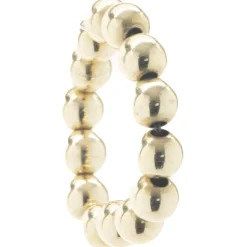 14 Karat Yellow Gold Beaded Flex Ring