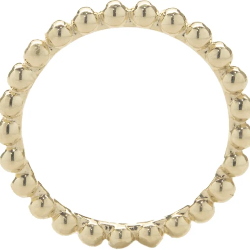 18 Karat Yellow Gold Beaded Band