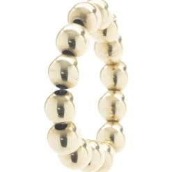 14 Karat Yellow Gold Beaded Flex Ring