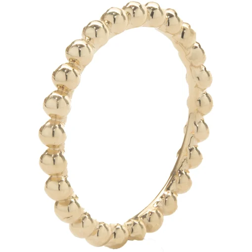 18 Karat Yellow Gold Beaded Band