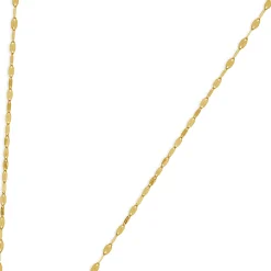14 Karat Yellow Gold Butterfly Mirror Chain Necklace