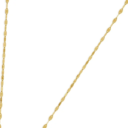 14 Karat Yellow Gold Butterfly Mirror Chain Necklace
