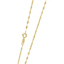14 Karat Yellow Gold Butterfly Mirror Chain Necklace