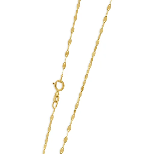 14 Karat Yellow Gold Butterfly Mirror Chain Necklace