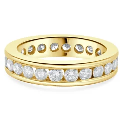 14 Karat Yellow Gold Channel Set Diamond Eternity Band