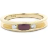 14 Karat Yellow Gold Channel Set Ruby and Diamond Band